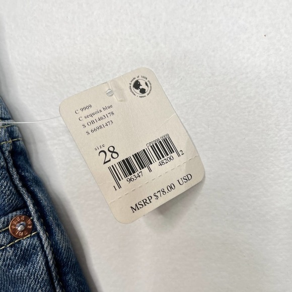 Free People Maggie Mid Rise Straight-Leg Jeans NWT Size 28 - Picture 5 of 11